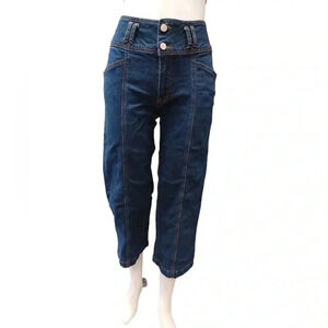 Revamped Capri  High Rise Denim Jeans Size 5